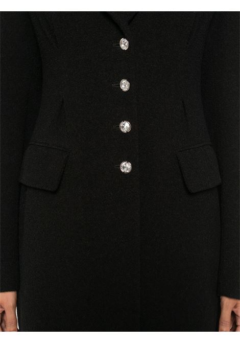 Black jewel-buttoned coat Alessandra Rich - women ALESSANDRA RICH | FABX4158F35930900